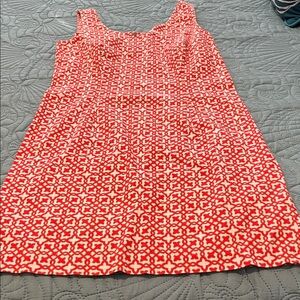 Laundry by Design Red and White Geometric Mini Dress